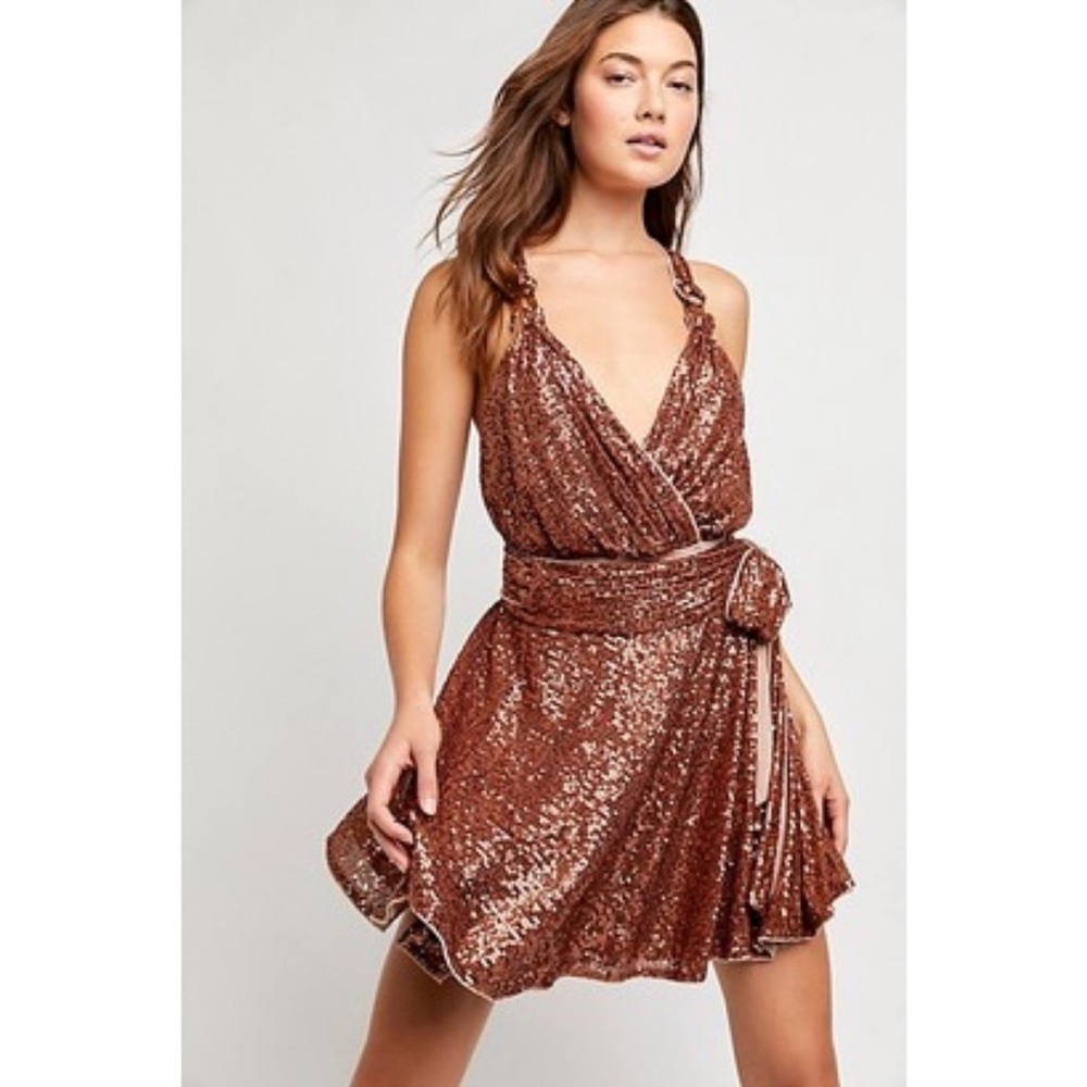 Free People Bronze Sequin Zuri set